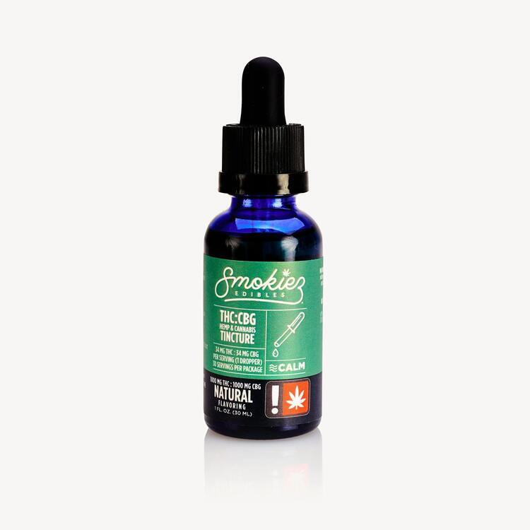 Photograph of product: Smokiez 1:1 TH-oui:CBG Tincture