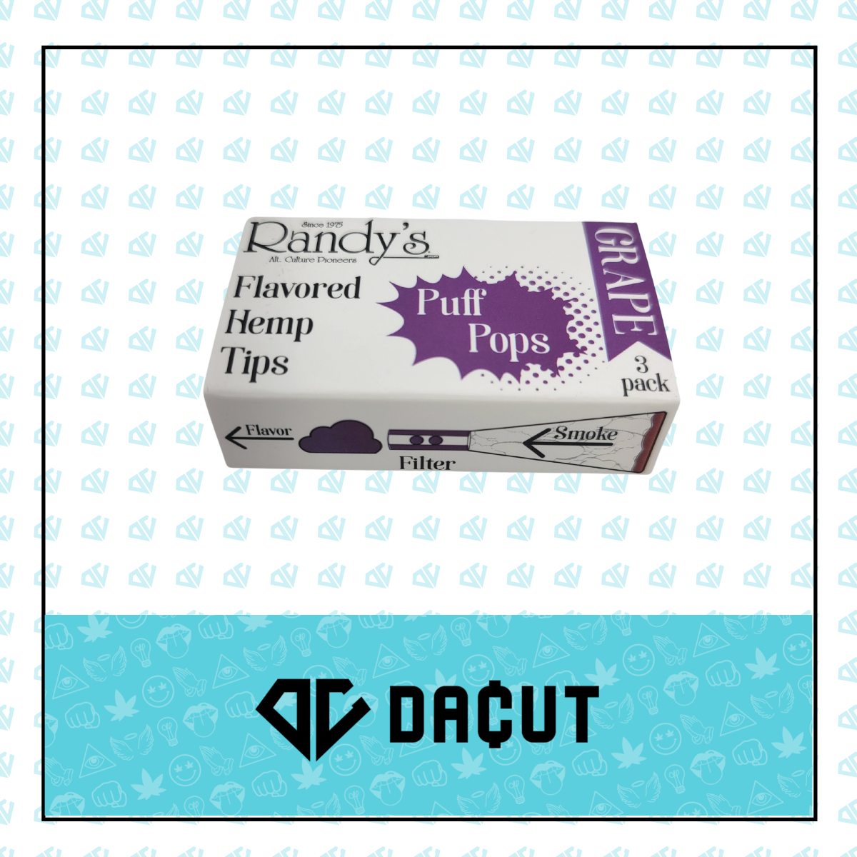 Photograph of product: Randy's Puff Pops Grape Flavored Hemp Tips