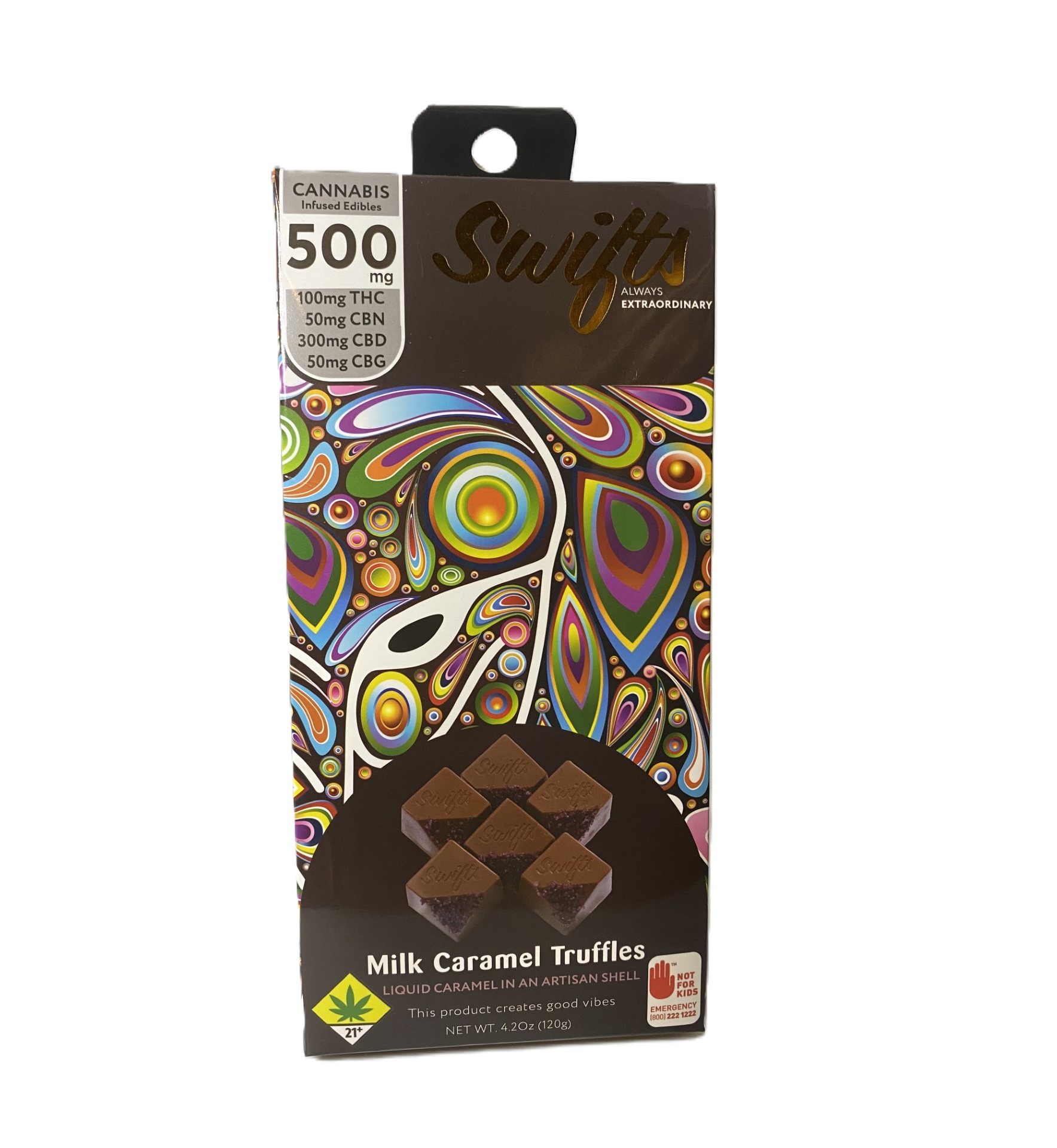Photograph of product: Milk Caramel MAX CBD Truffles 500mg | 10pk