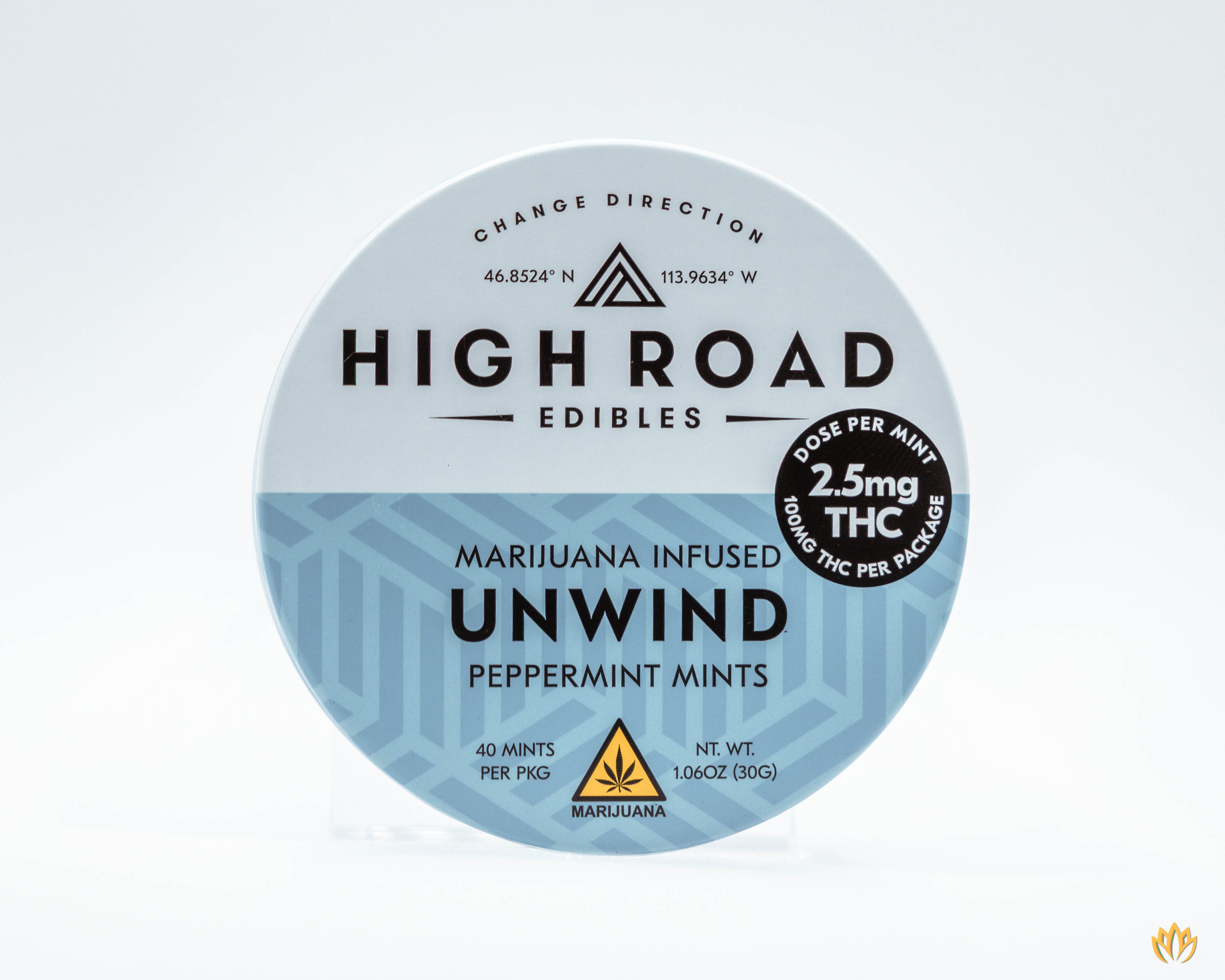 Photograph of product: High Road Unwind Mints Peppermint 100mg