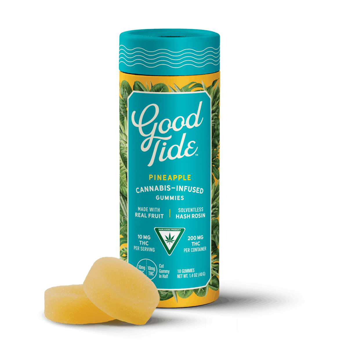 Photograph of product: Good Tide | Pineapple | (Oui'd) Rosin Gummies  200mg