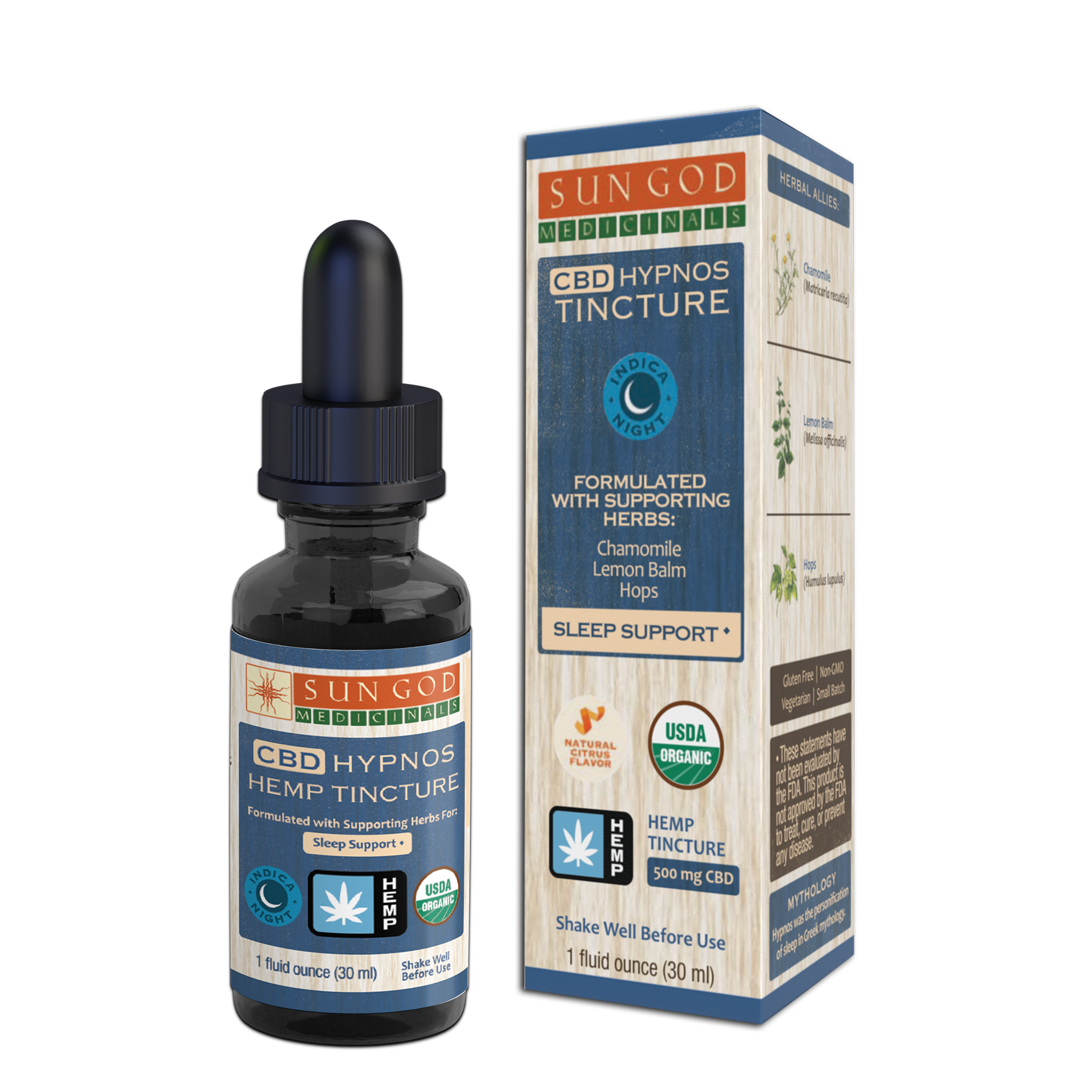 Photograph of product: Sun God Medicinals Organic CBD Hypnos Tincture
