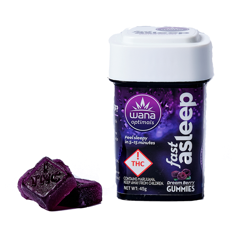 Photograph of product: Dream Berry Fast Asleep Gummies | 5:1:1:1 CBD:CBN:CBG:THC | 20mg