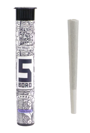 Photograph of product: Five Boro | Double Grape | Pre-Roll | 1g