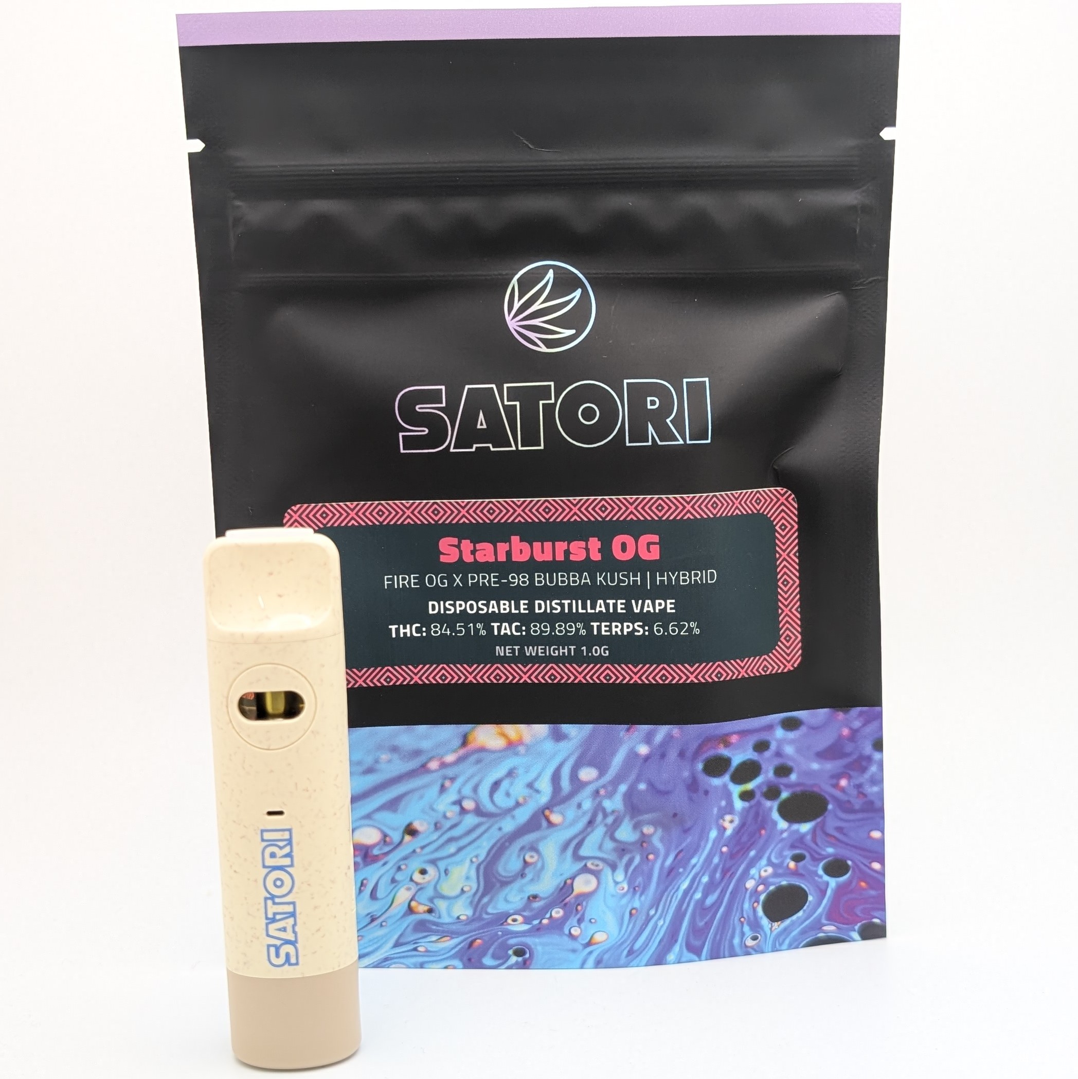 Photograph of product: Starburst OG 1g Disposable Vape