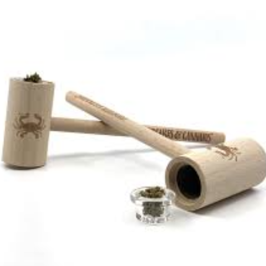 Photograph of product: Crabcakes & Oui'd Wooden Crab Mallet Bowl - Regular
