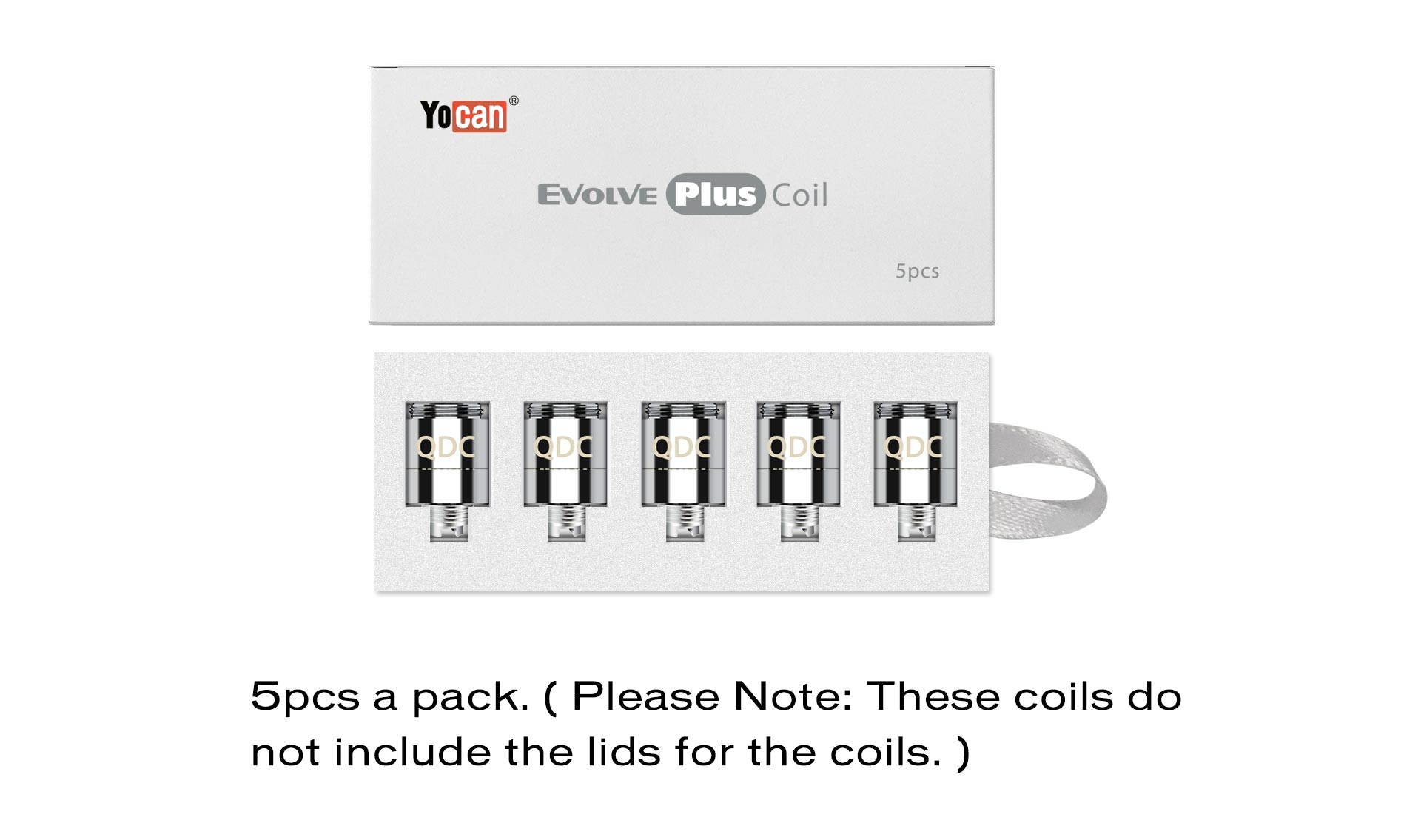 Photograph of product: Yocan Evolve | Dual Quartz Replacement Coil | 5 Pack