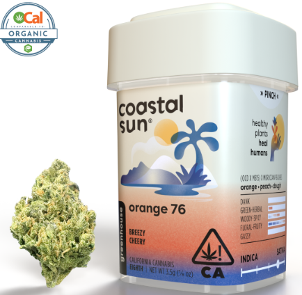 Photograph of product: COASTAL SUN ORANGE 76 FLOWER SATIVA 3.5G