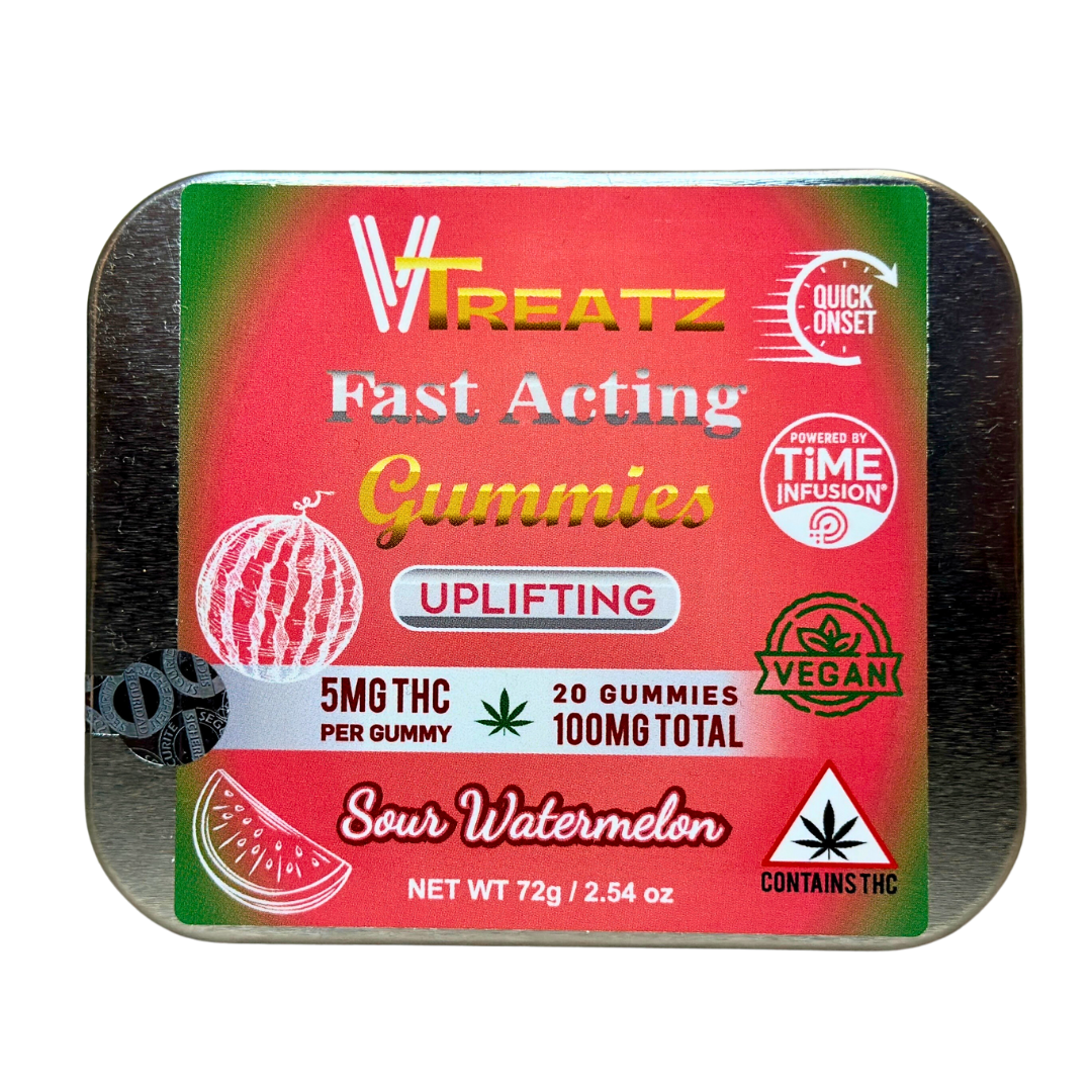 Photograph of Product: Sour Watermelon | 5MG THC | 20PK Fast Acting Sativa Gummies
