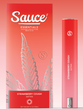 Photograph of product: Sauce Essentials | Live Resin Disposable Pen Strawberry Cough | Oui'd