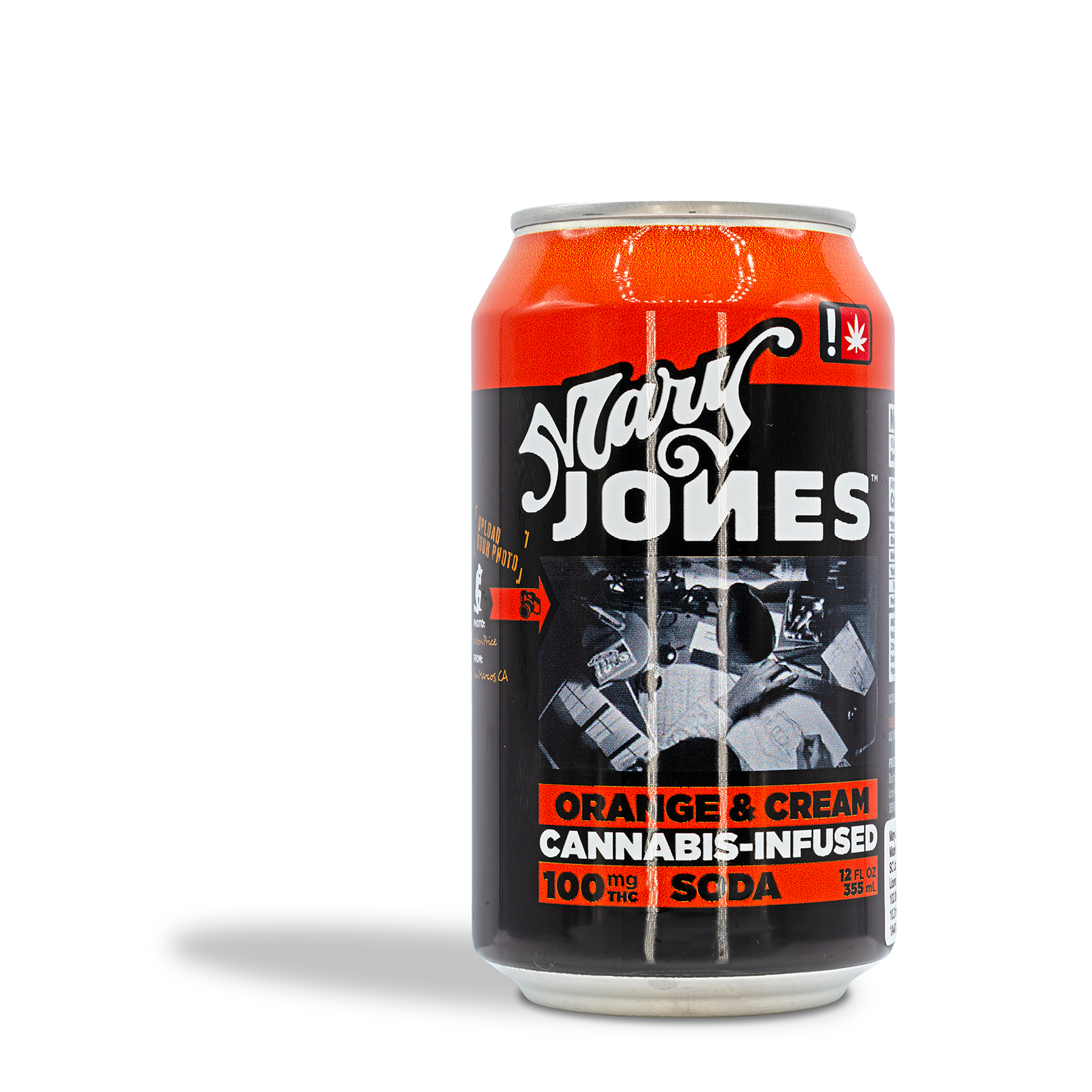Photograph of product: Jones Soda - Orange Cream 100mg Soda - 12oz