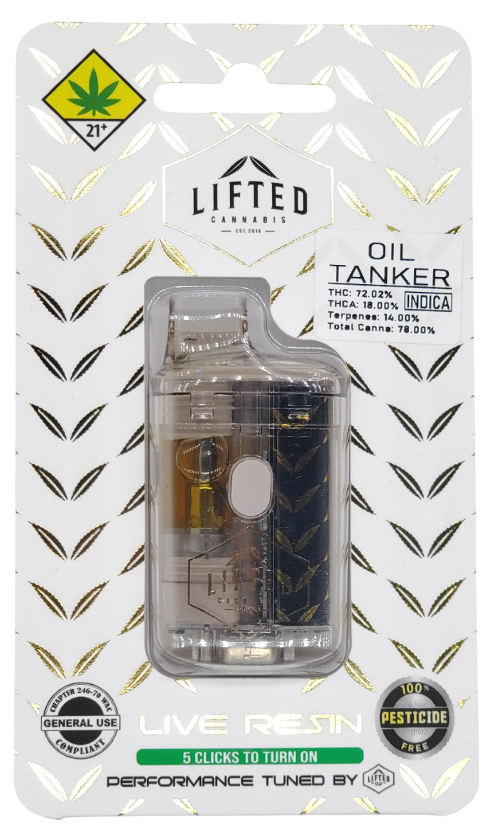 Photograph of product: Lifted VAPE Oil Tanker LR Disp 1g