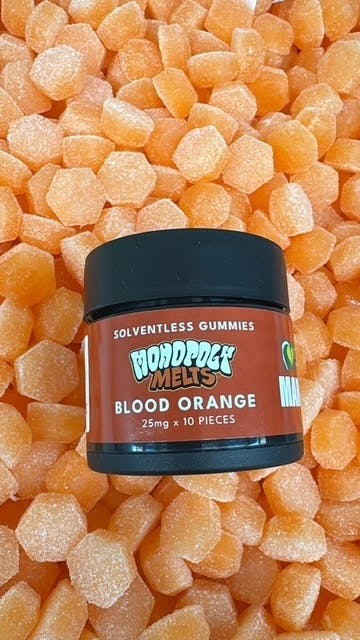 Photograph of product: MONOPOLY MELTS - BLOOD ORANGE LIVE ROSIN 10PK 250MG HYBRID