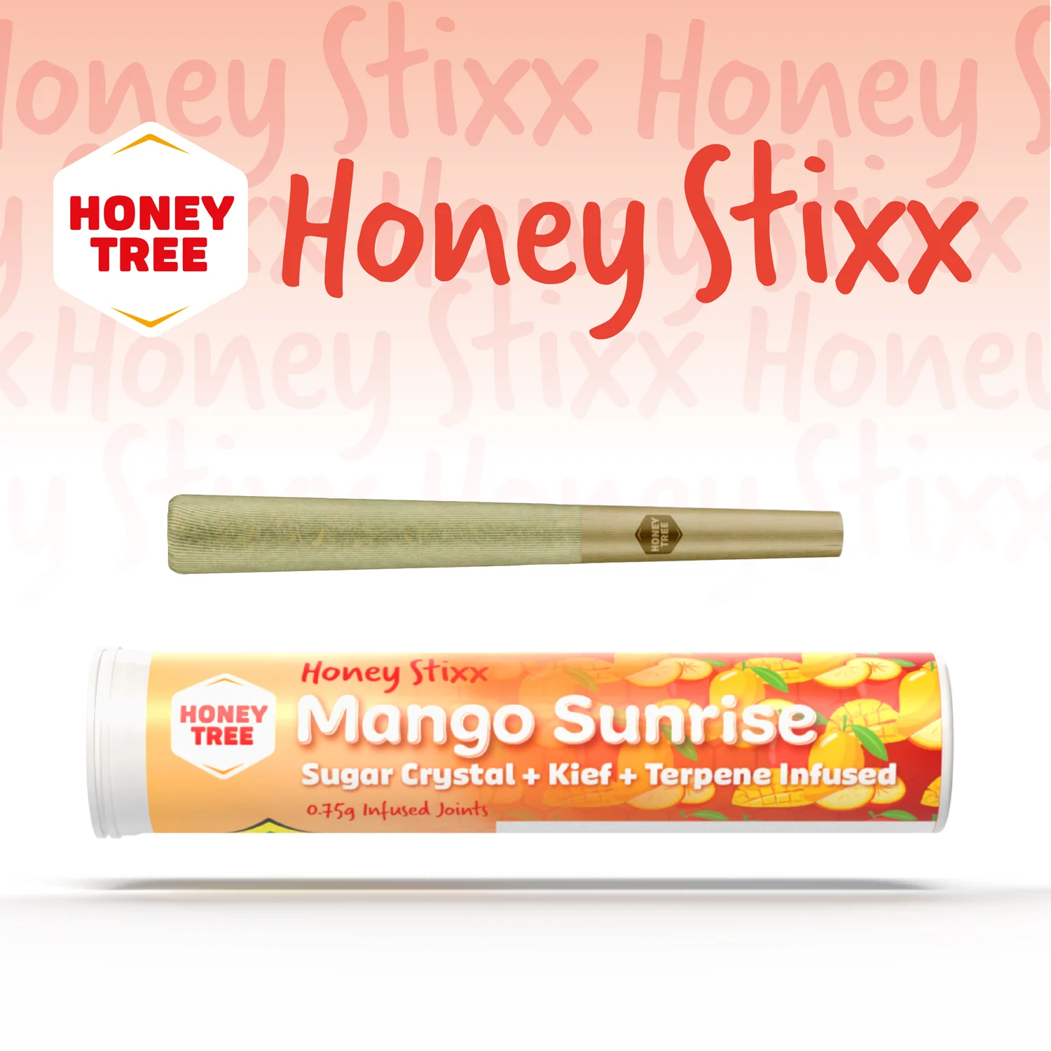 Photograph of product: Honey Stixx - Mango Sunrise (S) - Flavored Infused Pre-roll - 0.75g