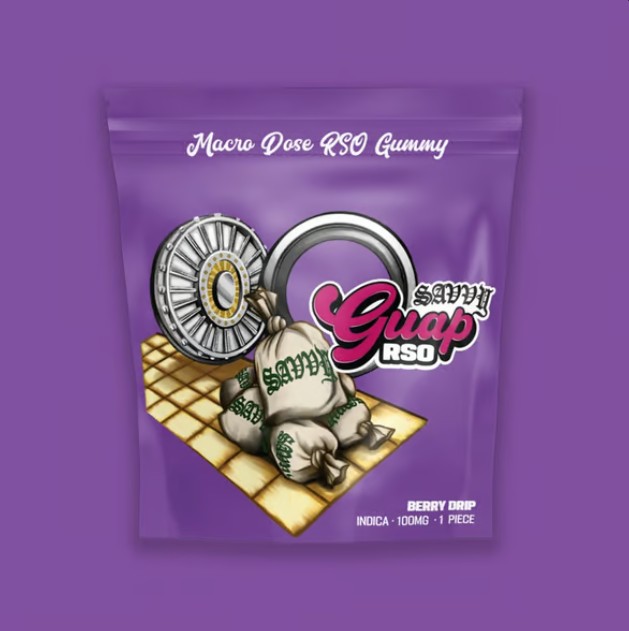 Photograph of Product: Berry Drip RSO Guap Gummy 100mg 1pc