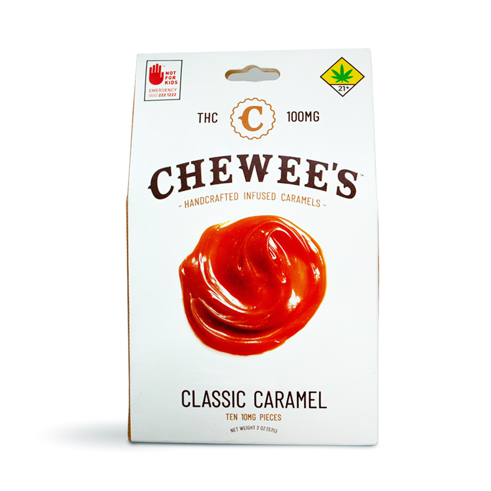 Photograph of product: Oui'd Caramel Chewees 10-pack | 100mg