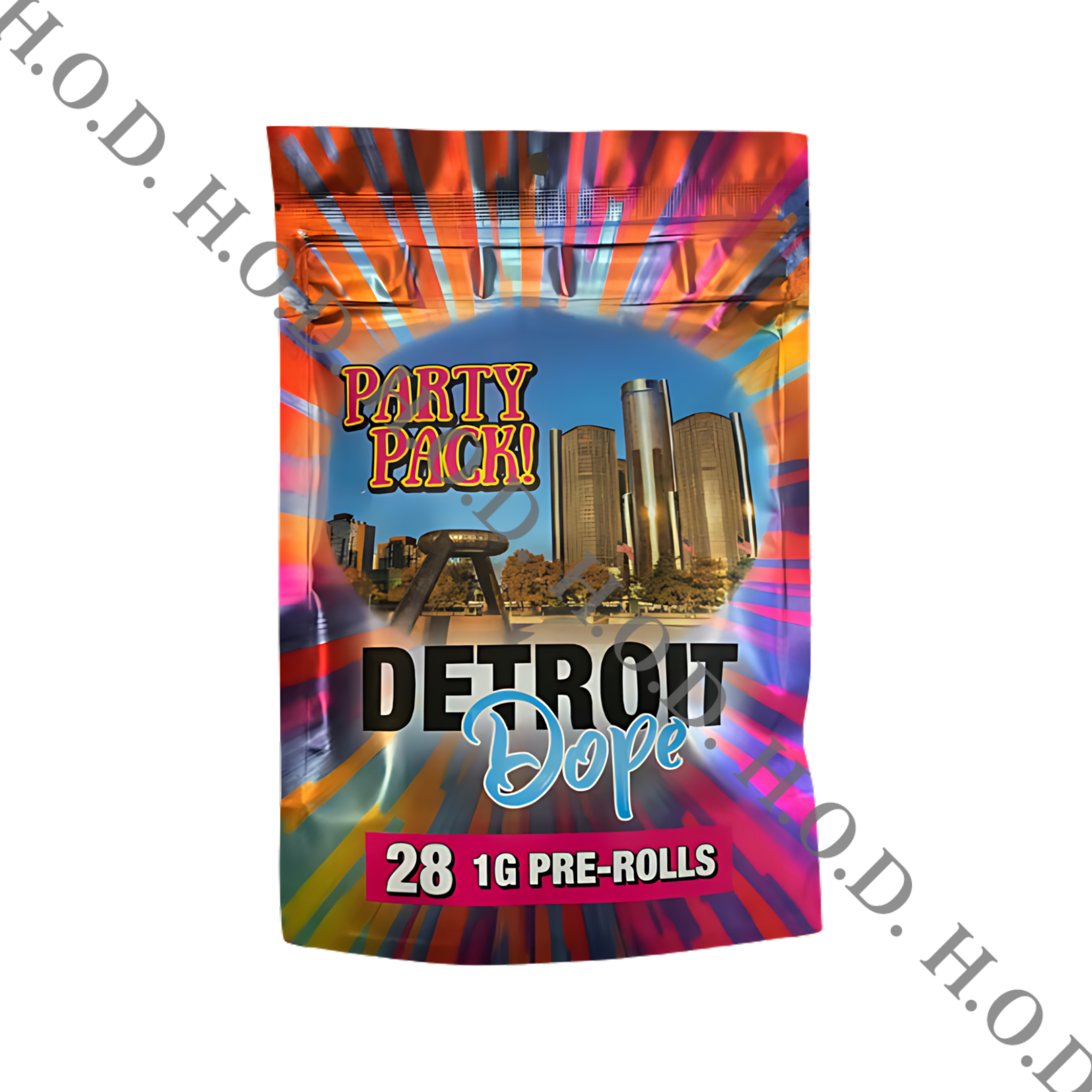 Photograph of product: Detroit Dope Pineapple Tart Pre-Roll 1g 28 Pack