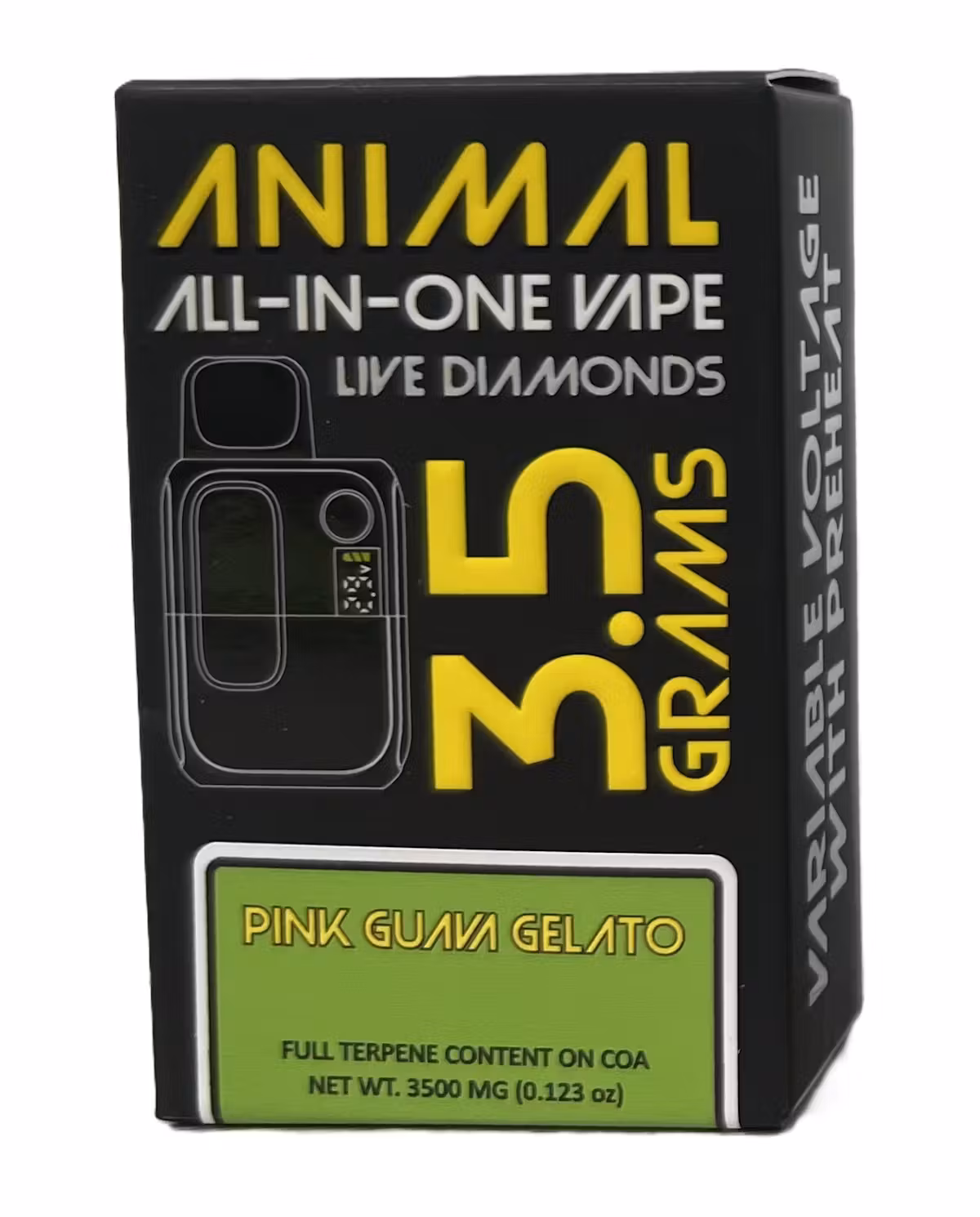 Photograph of product: Animal | Pink Guava Gelato Live Diamonds | 3.5G Disposable Vape