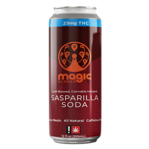 Photograph of product: 25mg Sasparilla Soda