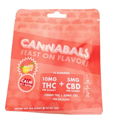 Photograph of product: Mood State Peach Yuzu (Calm) Gummies 100mg [F51]