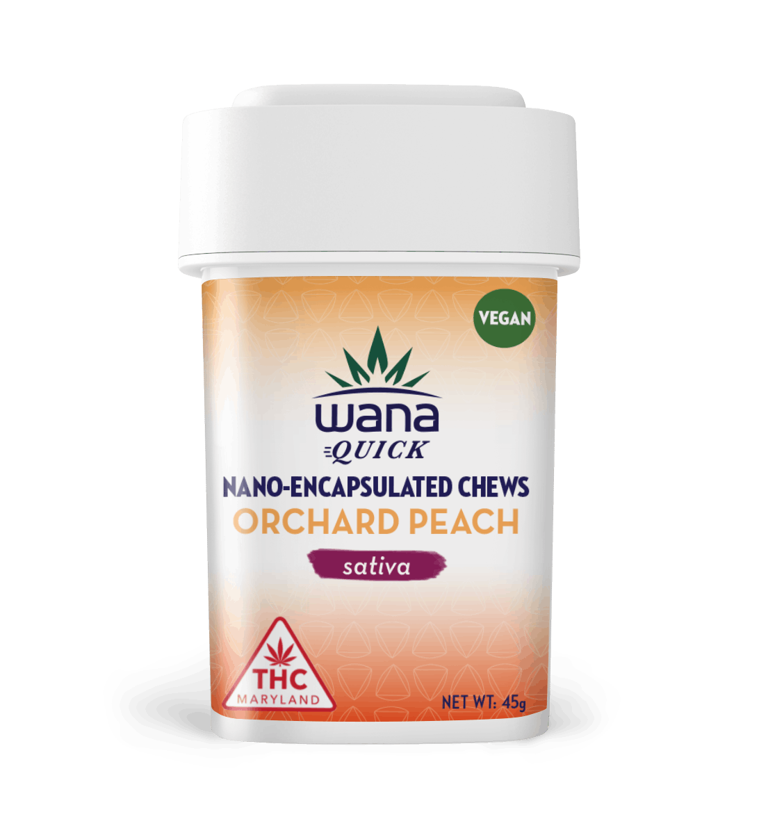Photograph of product: Wana Chews (100mg) Orchard Peach