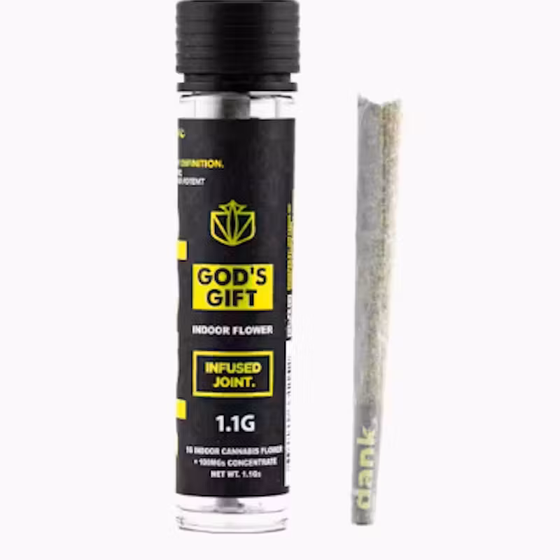 Photograph of product: Dank Infused Preroll | 1.1g | God's Gift