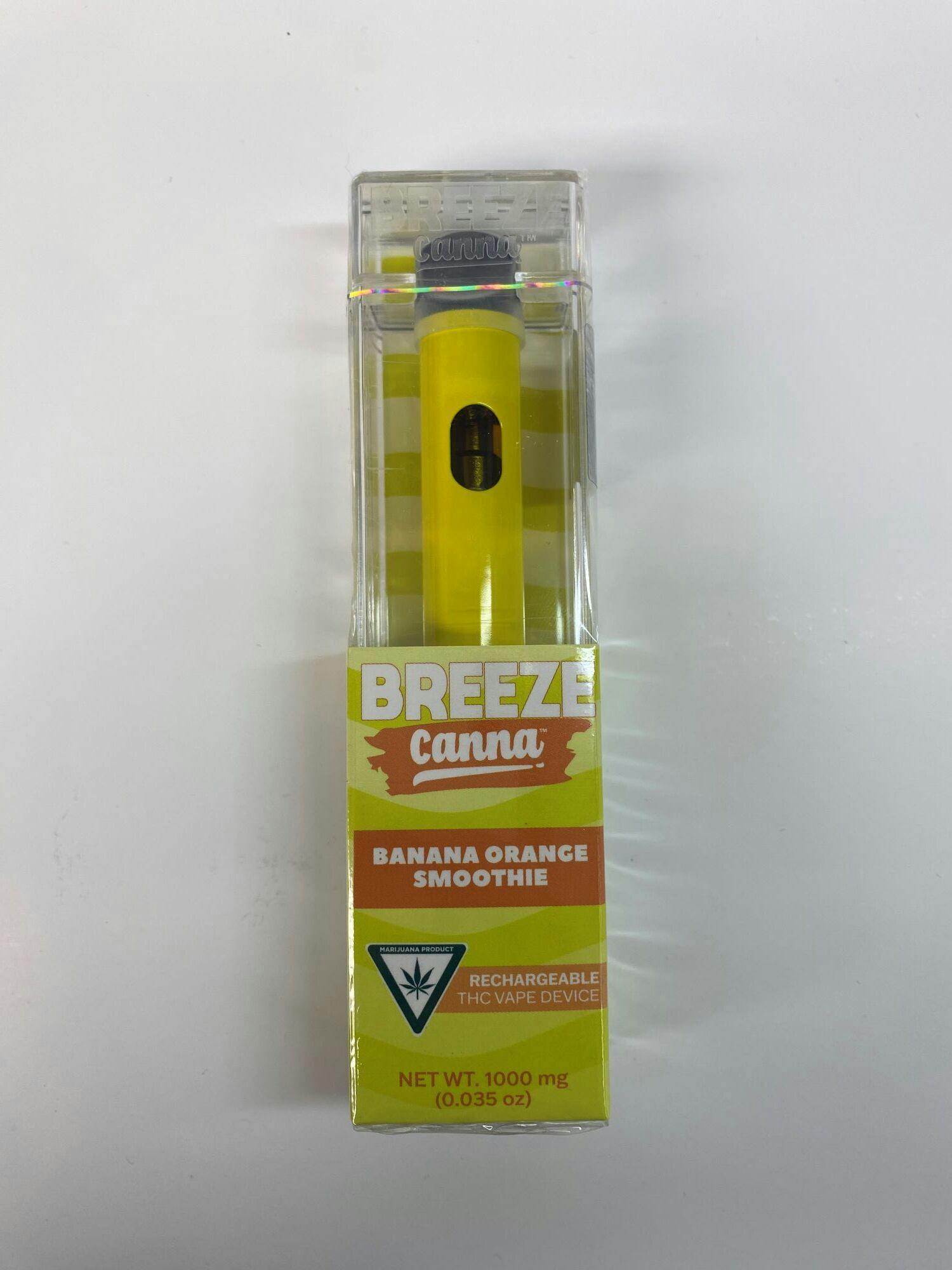 Photograph of product: Breeze Canna | Banana Orange Smoothie | 1g Vape Cart