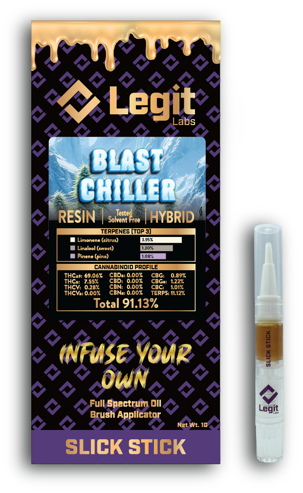 Photograph of product: Slick Stick Oil Brush Resin Blast Chiller