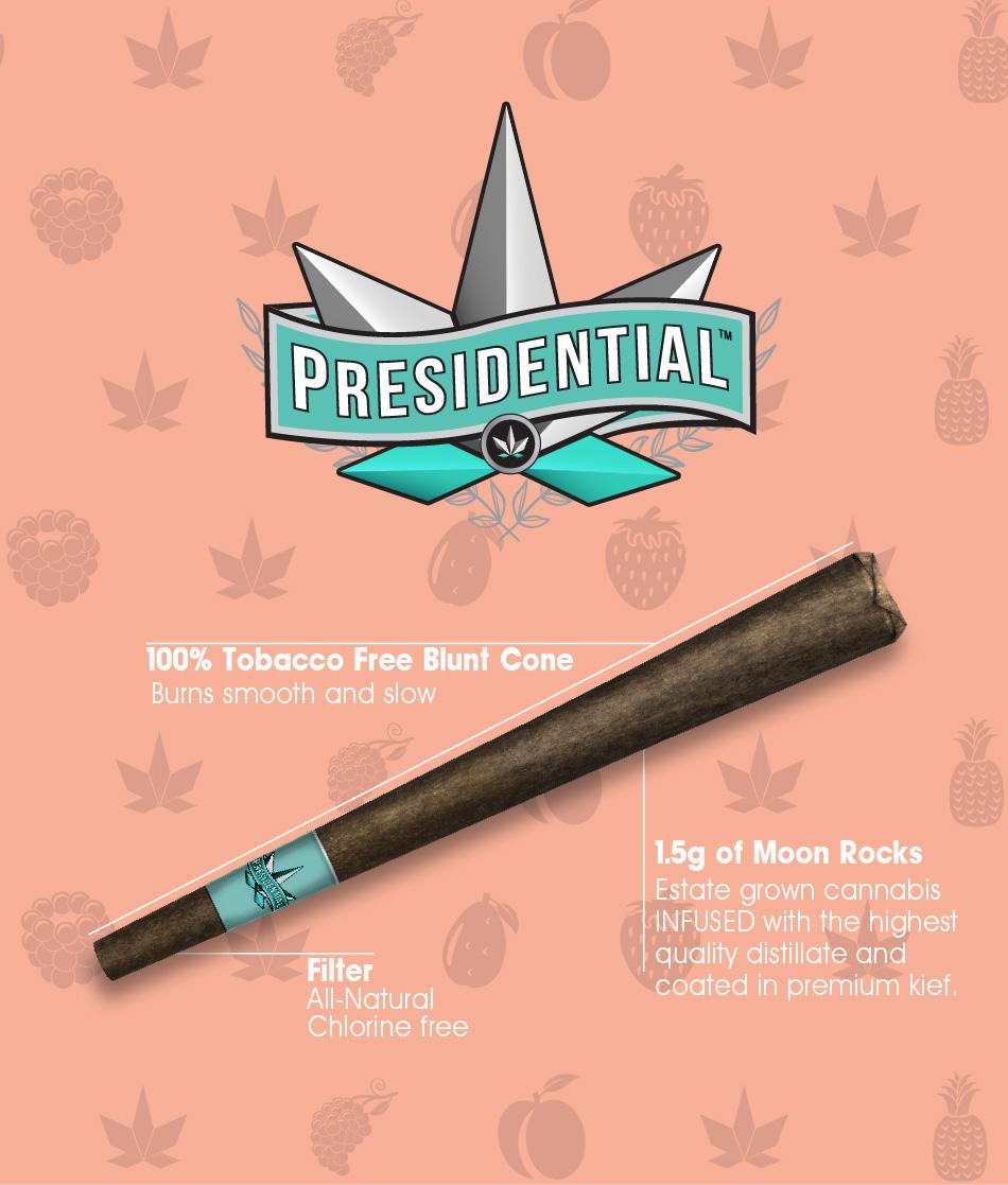 Photograph of product: Presidential Infused Blunt Oui'd Peach Mango