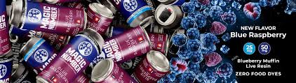 Photograph of product: Magic Number | Blue Raspberry Soda | 25mg