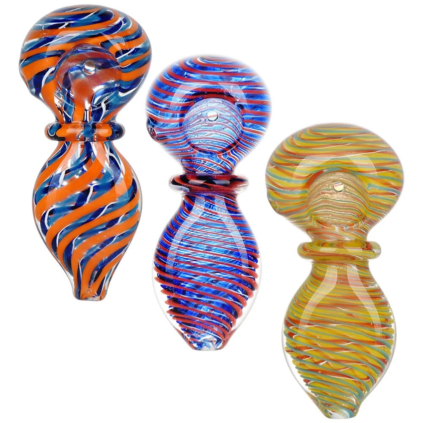 Photograph of product: AFG | Swirled Delight Glass Spoon Pipe | 3.5"