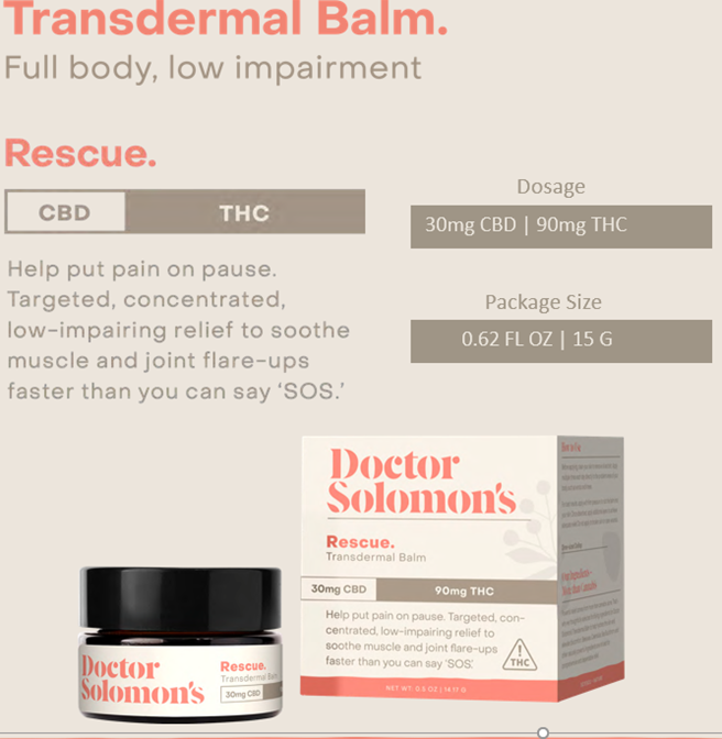 Photograph of Product: 120mg Balm (Rescue 3:1)