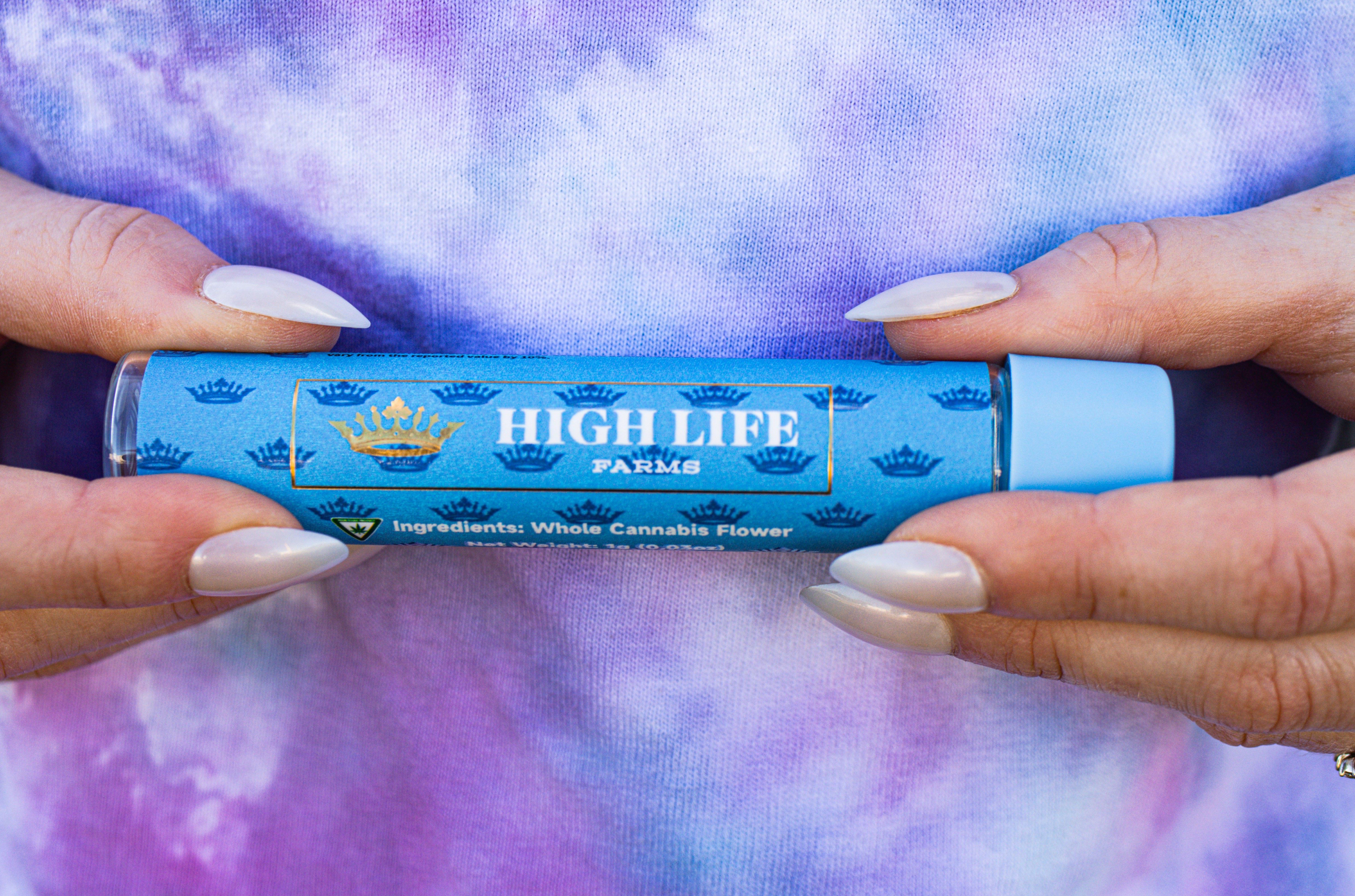Photograph of product: HIGH LIFE FARMS COOKIE CRASHER PREROLL 1G