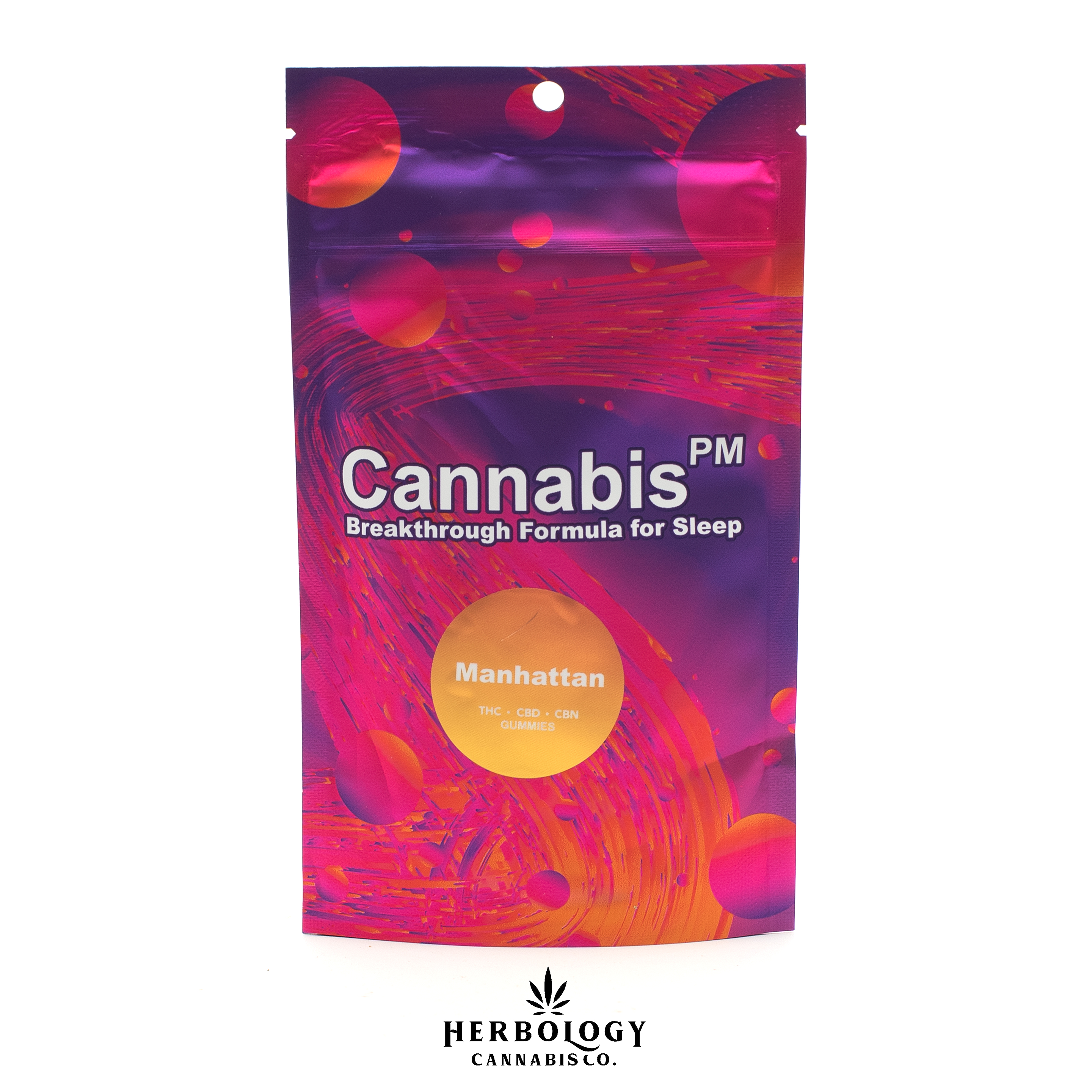 Photograph of product: Oui'd PM | Gummy | Manhattan | 50mg TH-oui : 50mg CBD : 50mg CBN