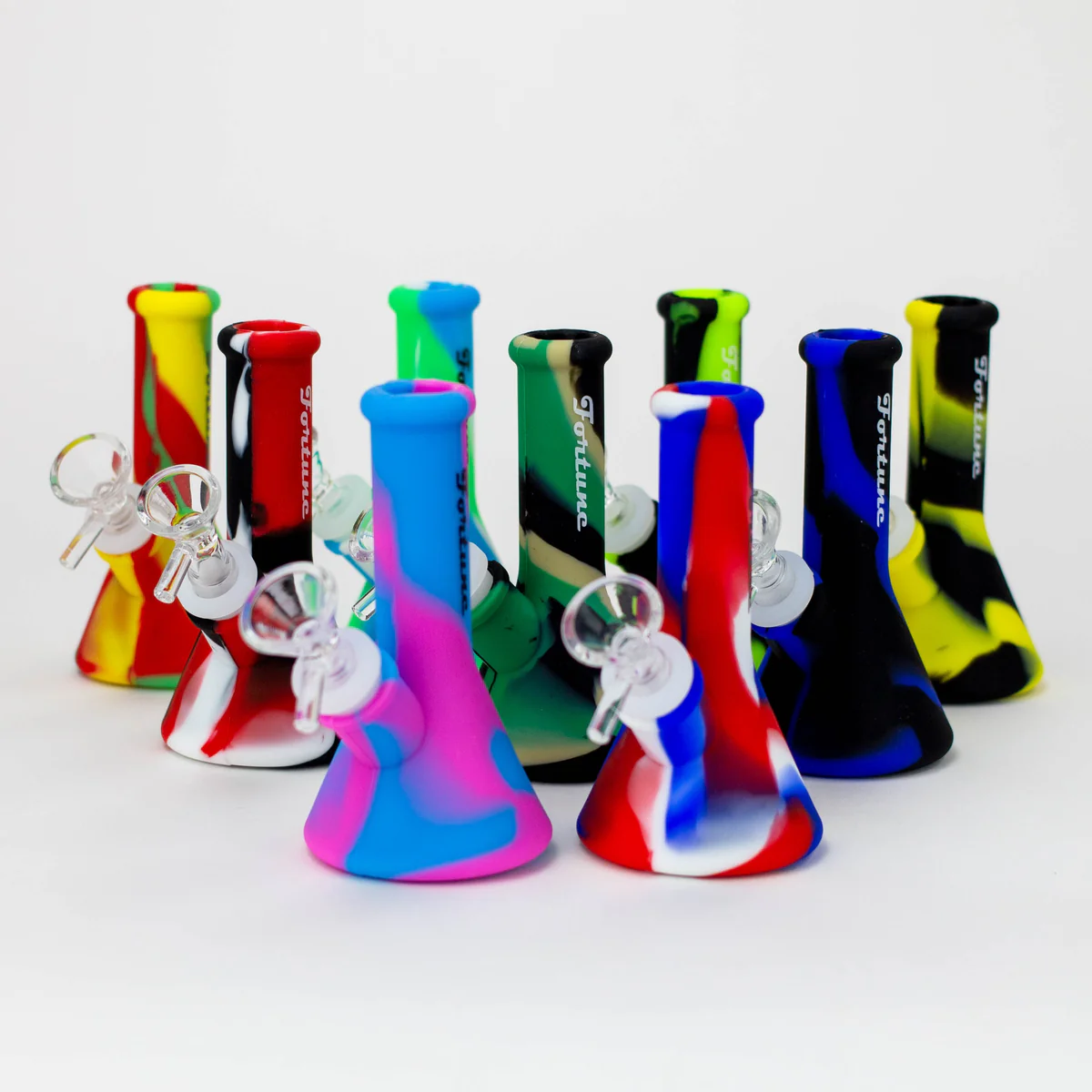 Photograph of product: 14" Silicone Pull-apart Beaker Waterpipe