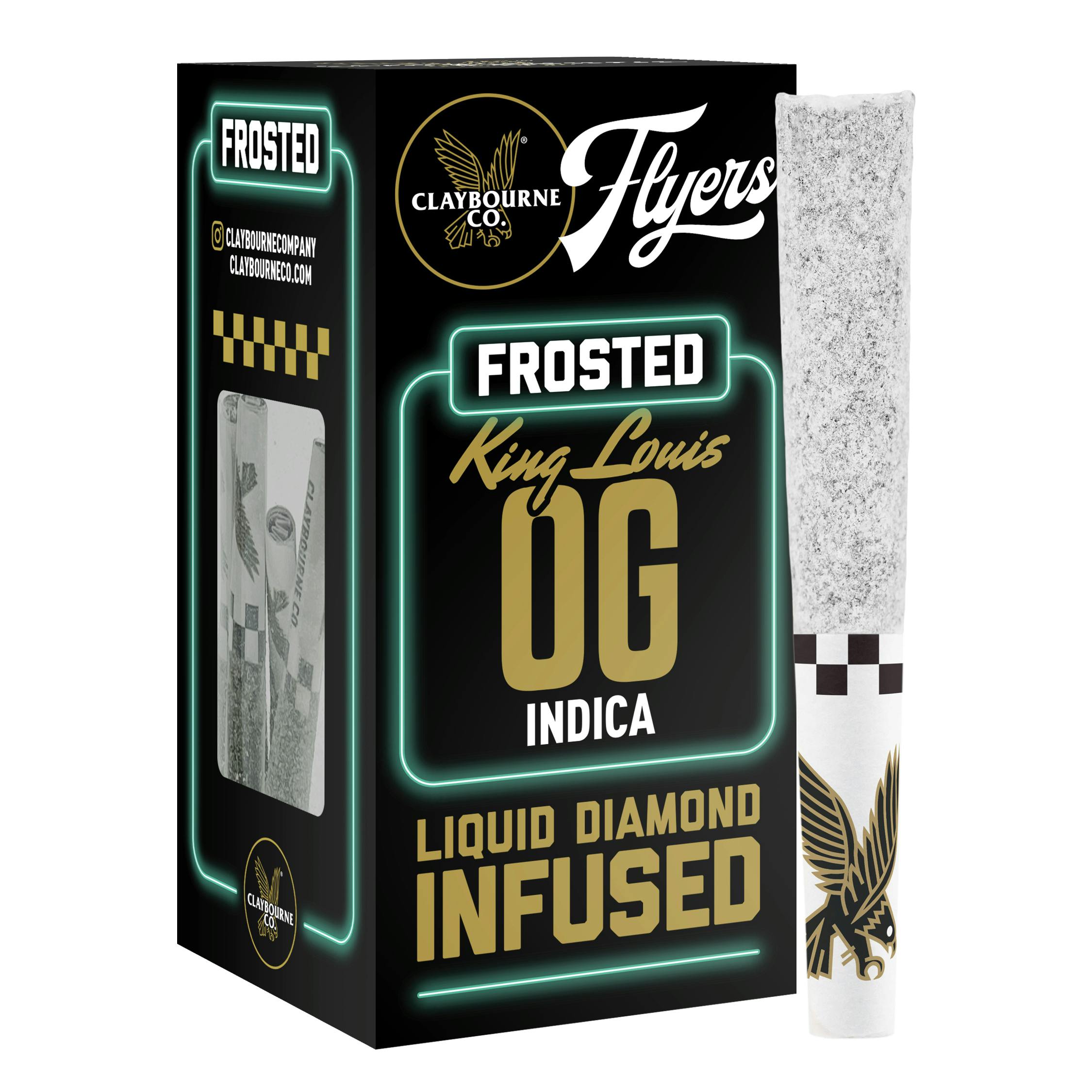 Photograph of product: Claybourne Co. | King Louis Frosted Flyers Pre-Rolls (5 Pack) | 2.5g