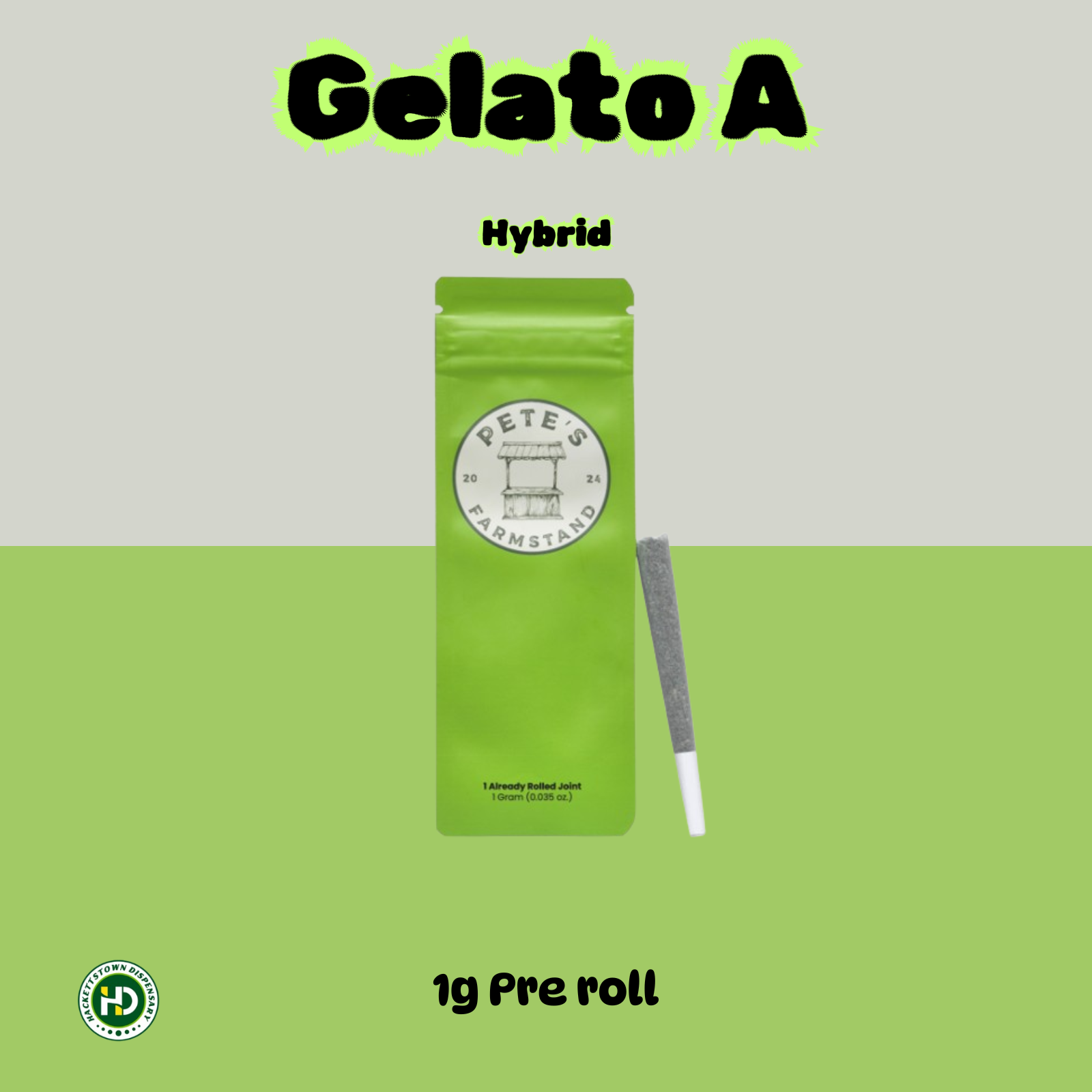 Photograph of product: Pete's Farmstand Pre | Gelato A | 1g (Hybrid)