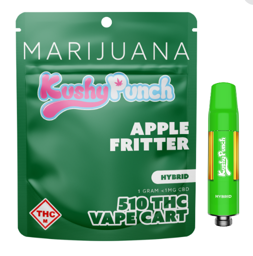 Photograph of product: KUSHY PUNCH 1G APPLE FRITTER CARTRIDGE-HYBRID