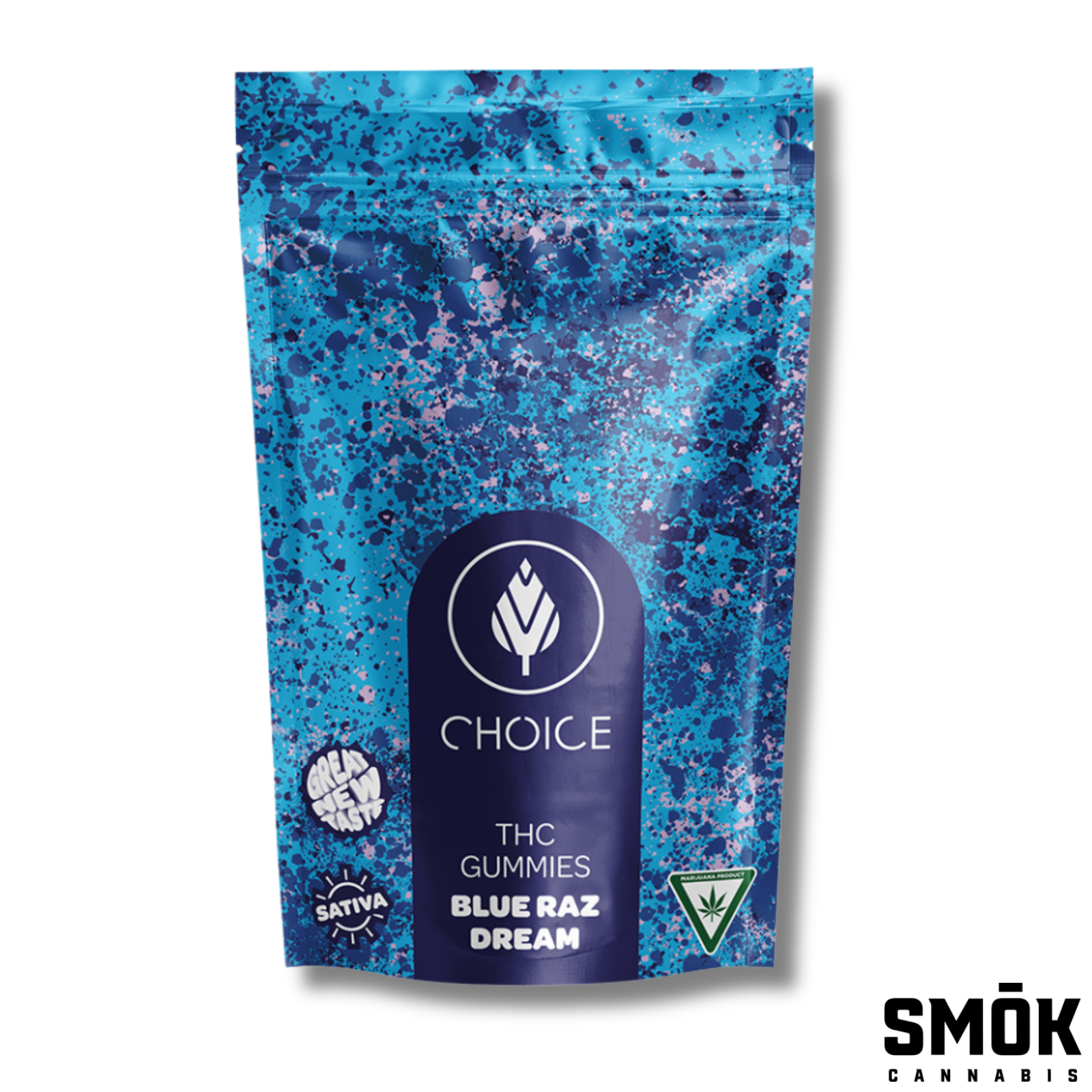Photograph of product: Choice Chews Oui'd Blue Raz Dream 200mg
