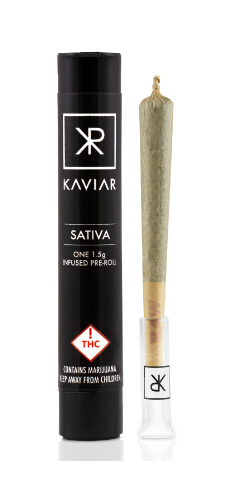 Photograph of Product: Kaviar Sativa Infused Pre-Roll 1.5g