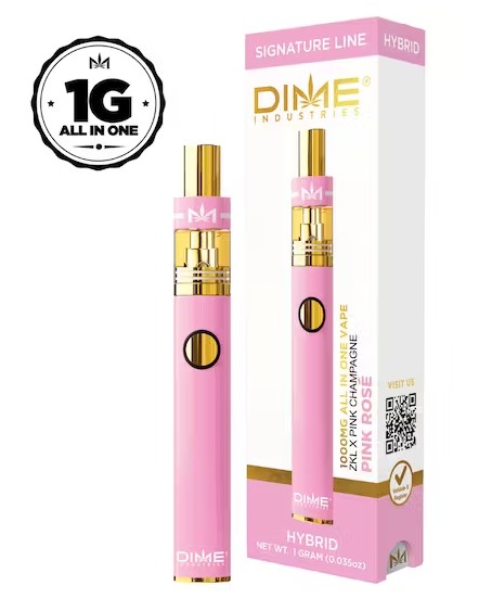 Photograph of product: Pink Rose (H) Disposable Vape | Dime Industries