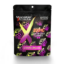 Photograph of product: Monster Xtracts - Gummies - Grape Limeade- 200MG