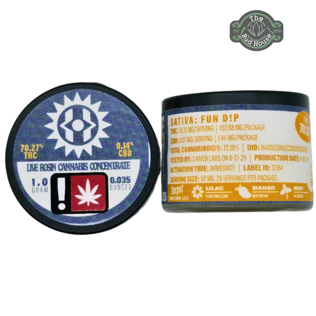 Photograph of product: Higher Cultures 1g FUN DIP Live Rosin
