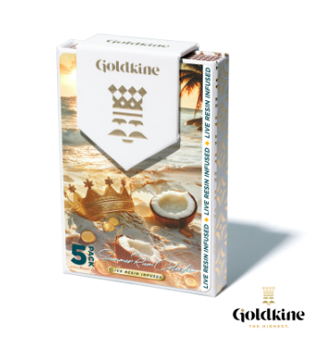 Photograph of product: GOLDKINE | SUMMER RUM COLADA | HYBRID | INFUSED | 5PK