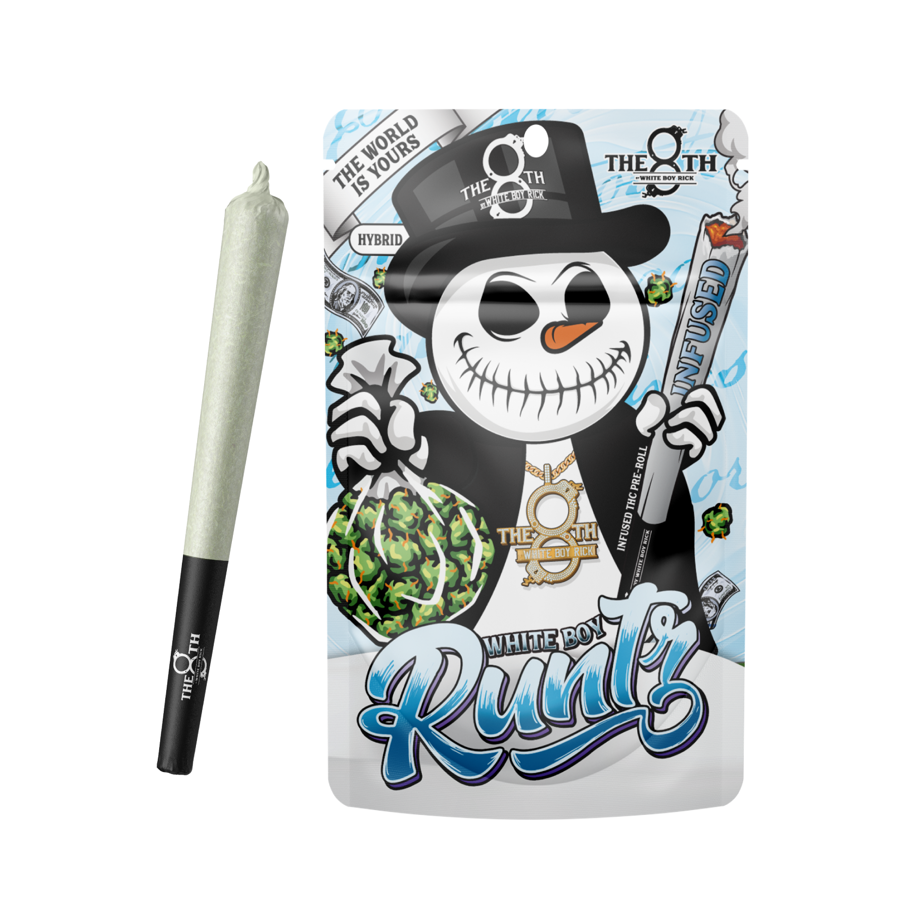 Photograph of product: The 8th By White Boy Rick White Boy Runtz Infused Preroll Rec