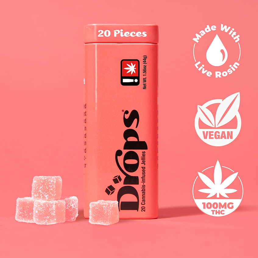 Photograph of product: Drops > 20pc Jellies 100mg > Chill > Watermelon