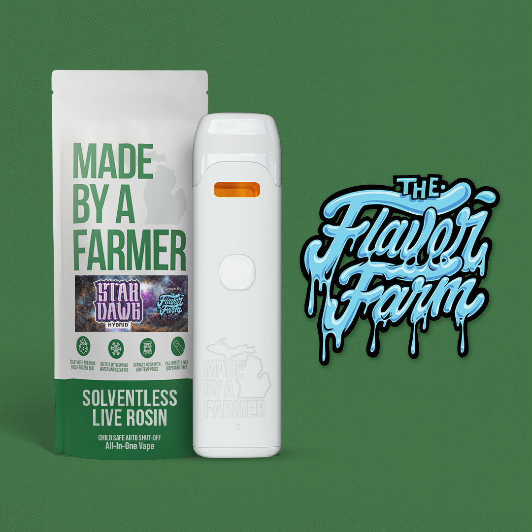 Photograph of product: Made By A Farmer | Papaya Punch | 1G Live au chocolat Rosin Disposable