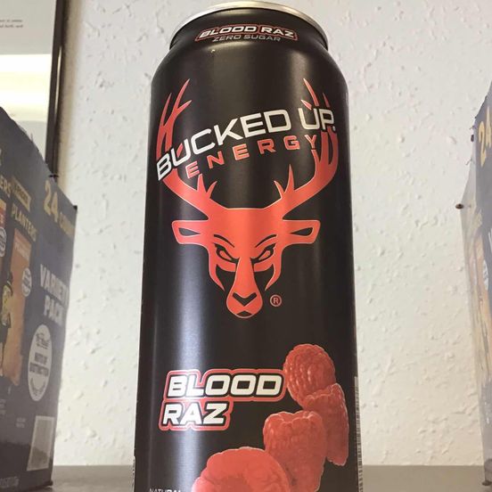 Photograph of product: Bucked Up Energy Blood Raz - 