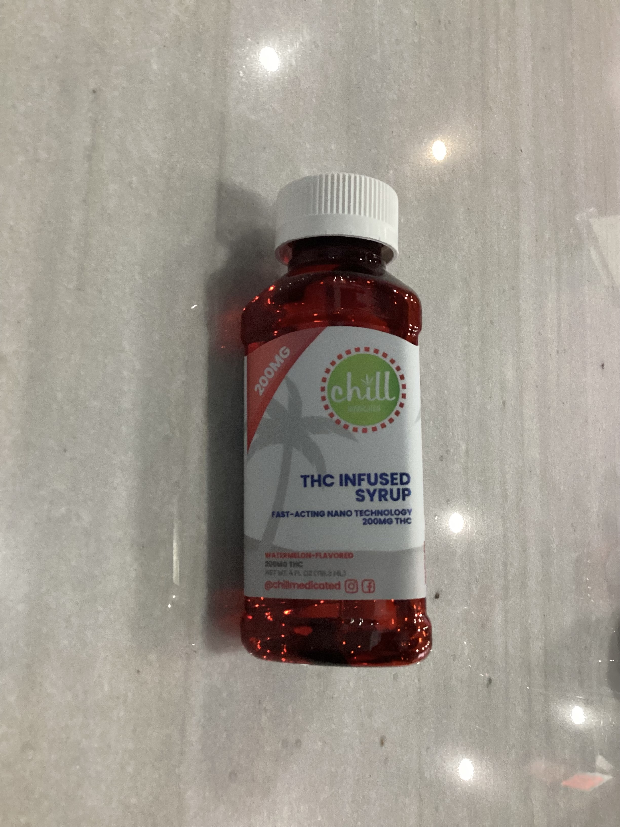 Photograph of product: CHILL MEDICATED | SYRUP 200MG | WATERMELON