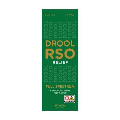 Photograph of product: Drool | RSO Relief Syringe | Hybrid | Full Spectrum RSO | 1g